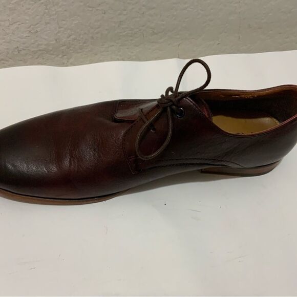 Aldo Men Shoes Dark Burgundy US 9 EU 42 Leather Oxford Pointed Toe - Picture 5 of 14
